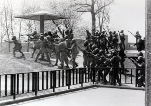 As is the revisionist position, Blum believes that domestic issues are primary drivers of the development of foreign policy. The discord between the Government and anti-Vietnam War protesters resulted in the National Guard opening fire on Kent State University demonstrators, resulting in four fatalities. (Image: Cleveland.com)