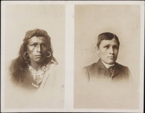 Figure 1: Tom Torlino, before and after enrolment at Carlisle Indian School
