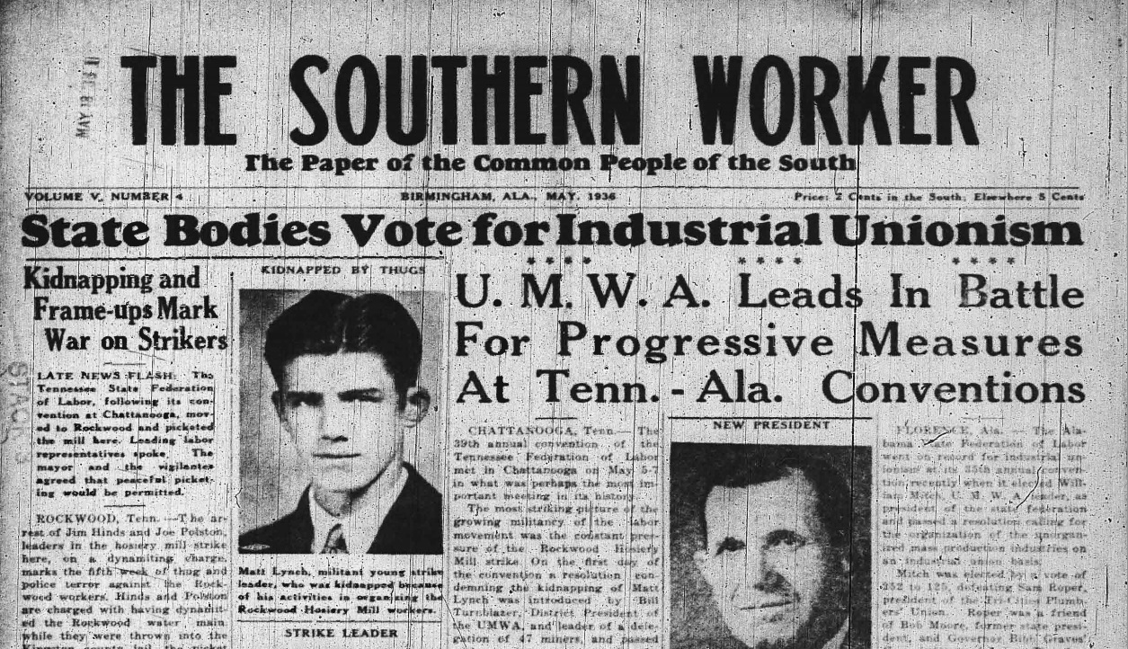 The Southern Worker, May 1936 (https://www.marxists.org/history/usa/pubs/southernworker/v5n04-may-00-1936-sw.pdf)