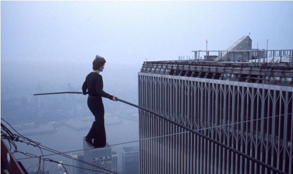 Philippe Petit's breathtaking 1974 tightrope walk above the Twin Towers