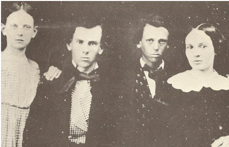 Figure  2 Lucretia Garfield (far left) with siblings Ellen, Joseph and John. Lake County Historical Society. Photo Credit: firstladies.org Accessed online at http://www.firstladies.org/biographies/firstladies.aspx?biography=21. 