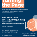 USSO and BAAS PG WORKSHOP: Turning the Page – from Dissertation to Book Manuscript